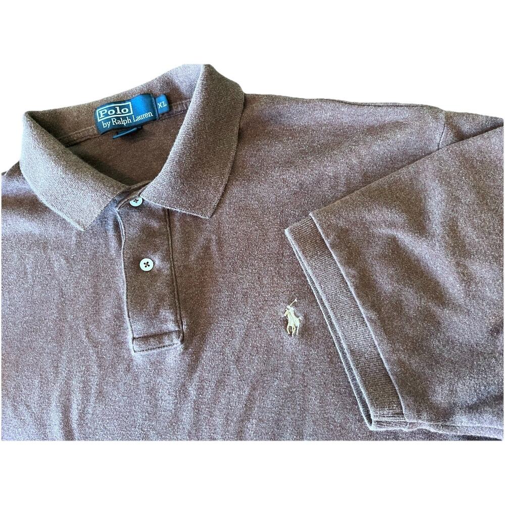 Polo Ralph Lauren Shirt Men’s Size XL Brown Pony Golf Short Sleeve Vintage